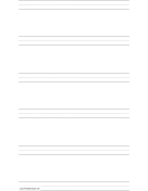 Penmanship Paper with six lines per page on legal-sized paper in portrait orientation paper