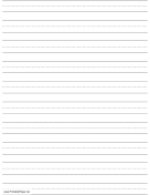 Penmanship Paper with ten lines per page on letter-sized paper in portrait orientation paper