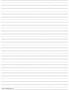 Penmanship Paper with eleven lines per page on letter-sized paper in portrait orientation paper