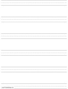 Penmanship Paper with six lines per page on letter-sized paper in portrait orientation paper