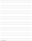Penmanship Paper with eight lines per page on letter-sized paper in portrait orientation paper