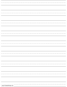 Penmanship Paper with nine lines per page on letter-sized paper in portrait orientation paper