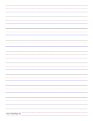 Penmanship Paper - 10 Colored Lines - Portrait paper