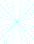 Polar Graph Paper with 15 degree angles and 1-inch radials on letter-sized paper paper