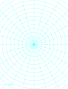 Polar Graph Paper with 15 degree angles and 1/2-inch radials on letter-sized paper paper