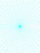 Polar Graph Paper with 7.5 degree angles and 1/4-inch radials on letter-sized paper paper