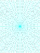 Polar Graph Paper with 7.5 degree angles and 1/8-inch radials on letter-sized paper paper