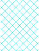Graph Paper for Quilting with 1 Line per inch ruled diagonally paper