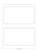 Storyboard with 1x2 grid of 16:9 (widescreen) screens on A4 paper paper