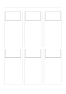 Storyboard with 3x2 grid of 16:9 (widescreen) screens on A4 paper paper