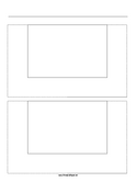 Storyboard with 1x2 grid of 3:2 (35mm photo) screens on A4 paper paper