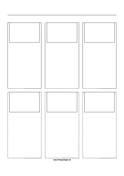Storyboard with 3x2 grid of 3:2 (35mm photo) screens on A4 paper paper