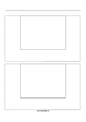 Storyboard with 1x2 grid of 4:3 (full screen) screens on A4 paper paper