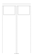 Storyboard with 2x1 grid of 4:3 (full screen) screens on legal paper paper