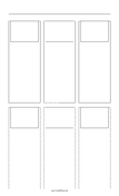 Storyboard with 3x2 grid of 4:3 (full screen) screens on legal paper paper