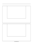 Storyboard with 1x2 grid of 3:2 (35mm photo) screens on letter paper paper