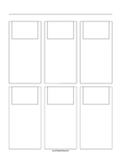 Storyboard with 3x2 grid of 3:2 (35mm photo) screens on letter paper paper