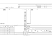 Volleyball Score Sheet paper